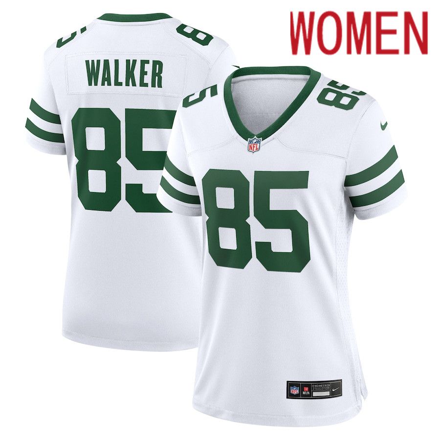 Women New York Jets 85 Wesley Walker Nike White Legacy Retired Player Game NFL Jersey